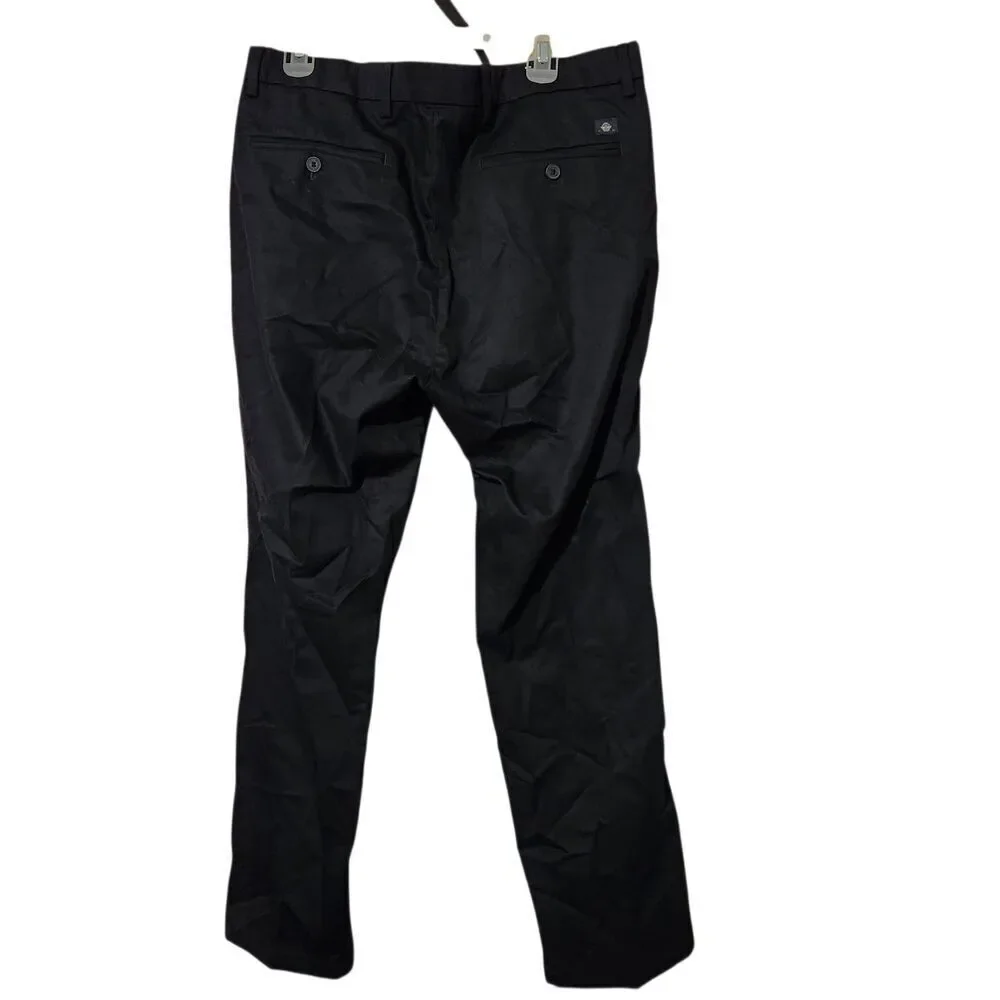 Dockers Khaki Pants Size 36x29 Black Slim Flat Front.  New